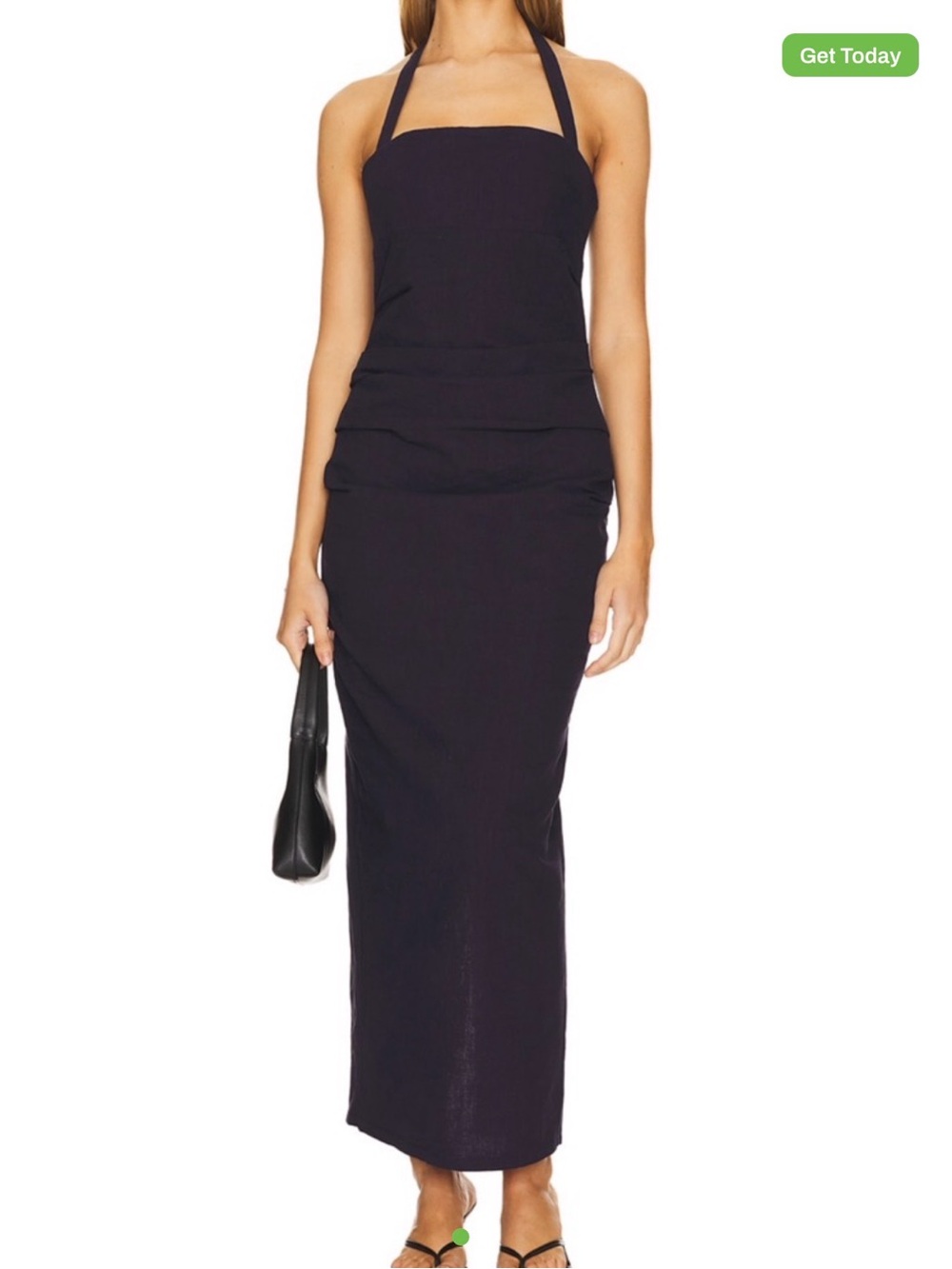 Lioness Halter Neck Black Maxi Dress